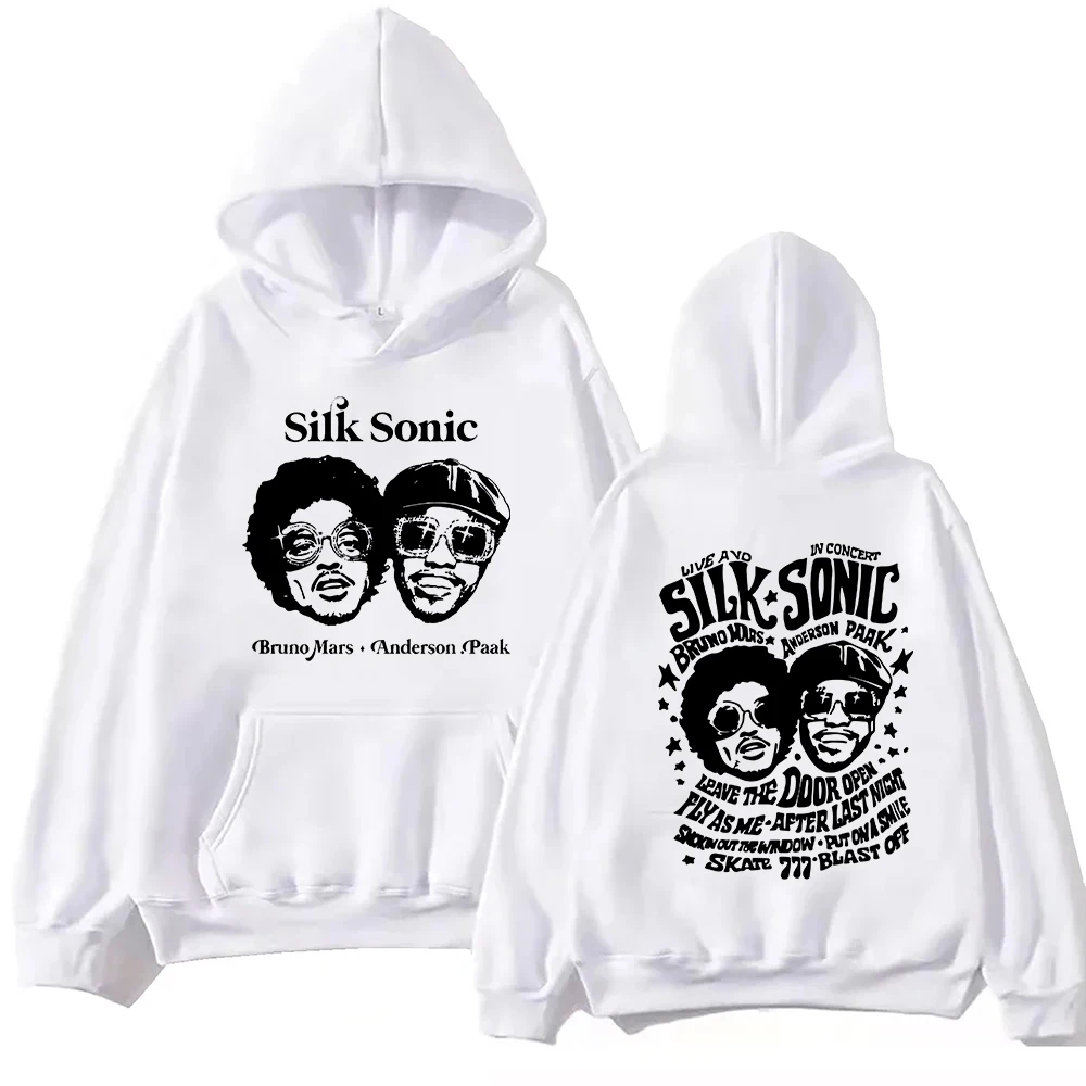 Silk Sonic Hoodie Bruno Mars 24K MAGIC Tour Pullover Sweatshirt Sudadera