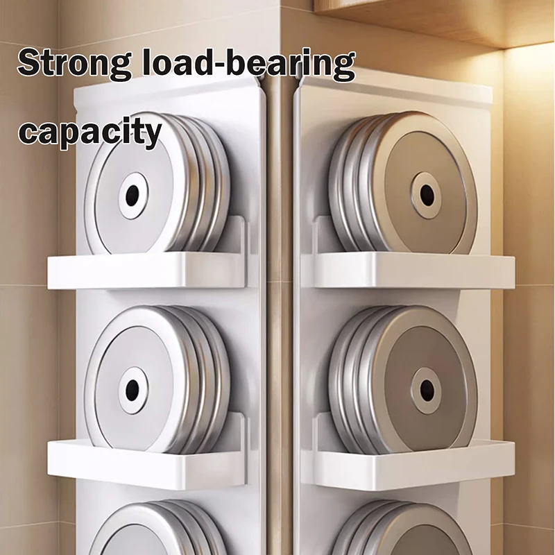 Kitchen perforated board storage rack wall mounted storage rack hook home refrigerator magnetic absorption box metal wall panel