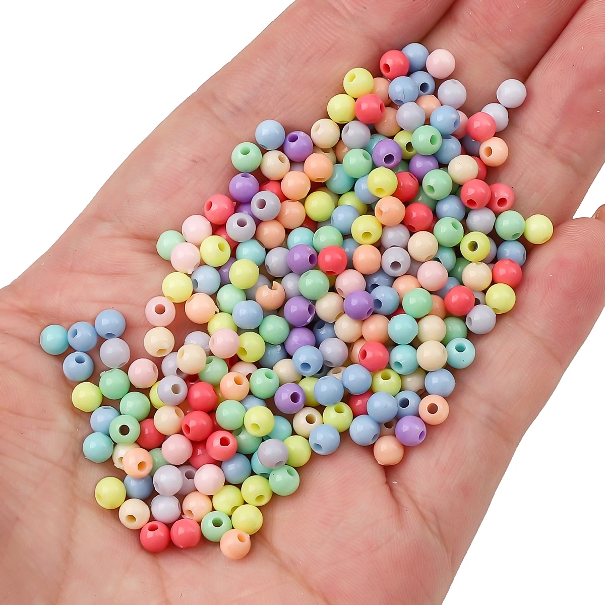 24 grid glass rice bead box 4mm solid colored acrylic beads Charm DIY Jewelry Creation Materials Handmade needlework beads