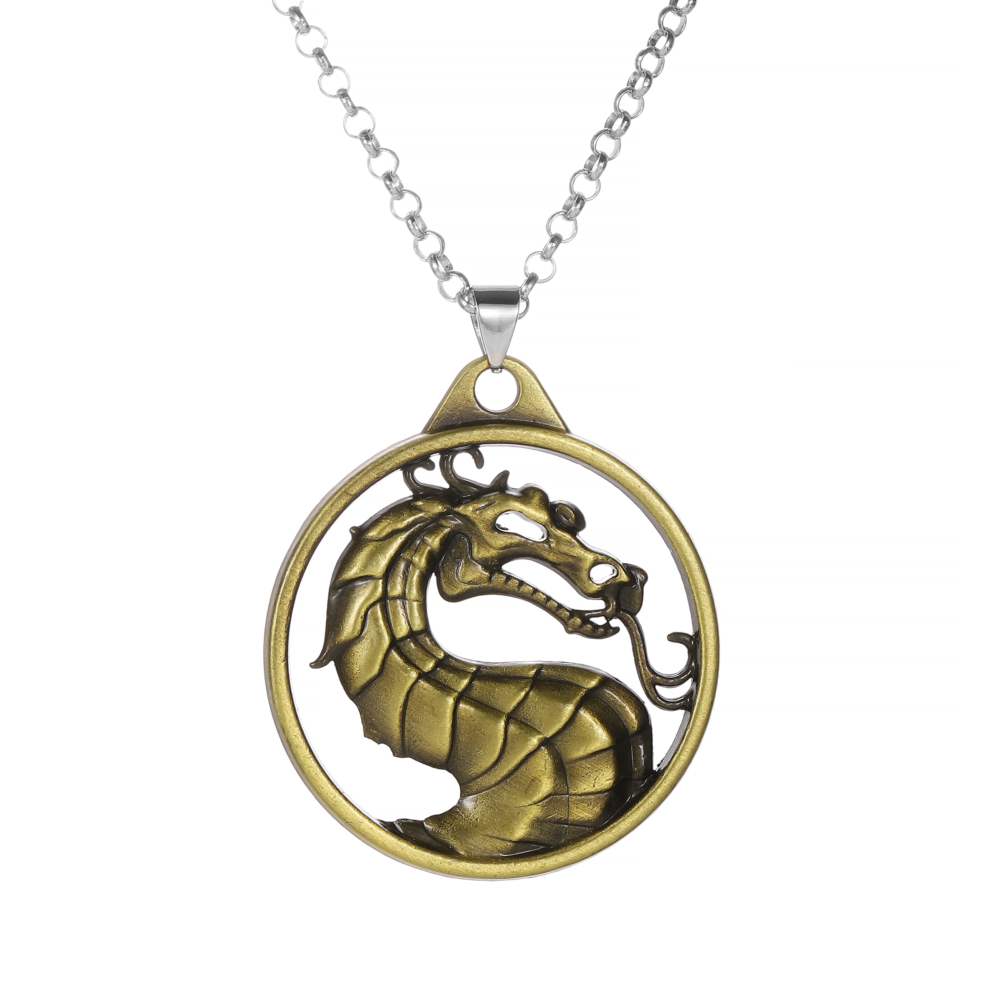 Classic Fighting Key Chain Games Mortal Kombat Peripheral Keychain Hip Hop Style Dragon Head Keyring Collection Accessories image 5