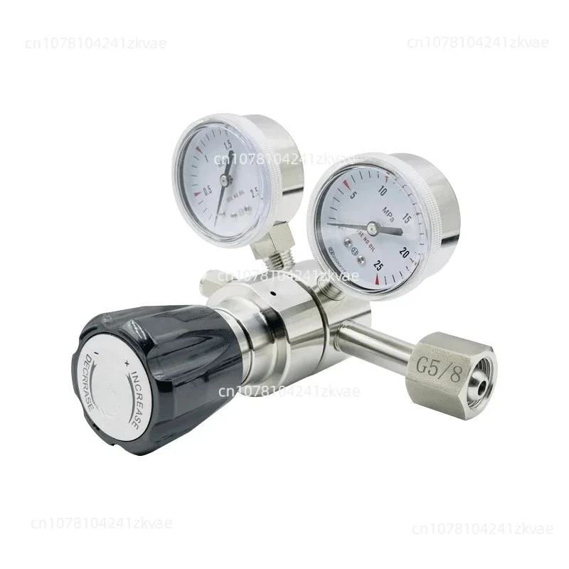 Stainless steel pressure reducing valve 316 hydrogen chloride, sulfur dioxide, nitrogen oxide, argon gas regulator