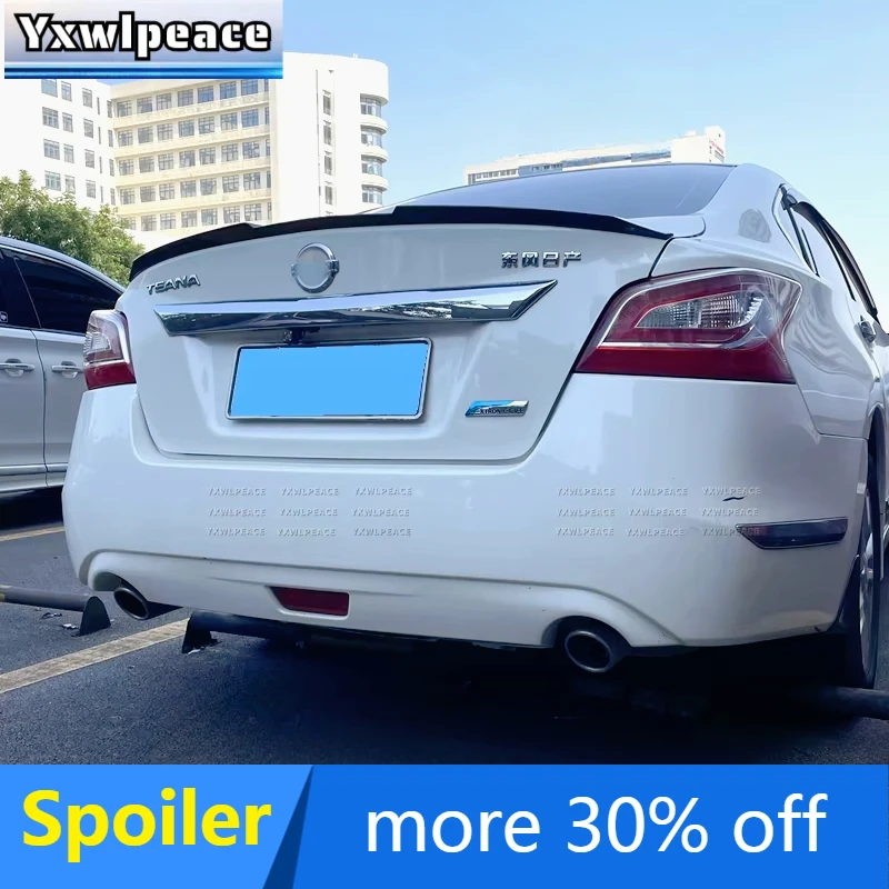 

For Nissan Teana / Altima Spoiler 2013 to 2015 high-quality ABS Material Carbon Fiber Look Rear Trunk Wing Accessories Body Kit