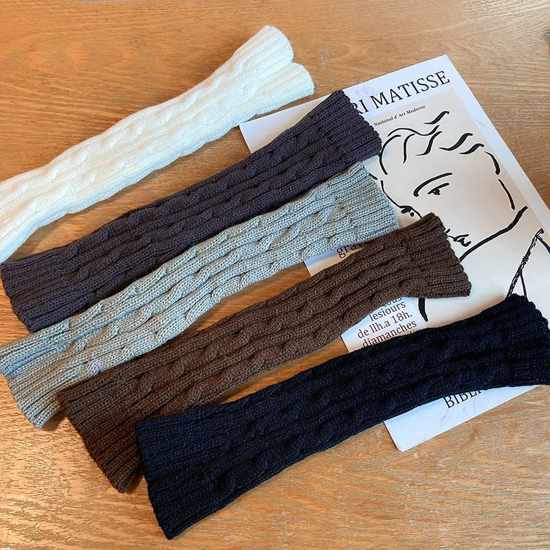 أزياء نصف اصبع الحياكة العجين المقلي التقلبات كم كم المعصم الحرس سترة طويلة الأكمام السفر في الهواء الطلق الدافئة اليد كم