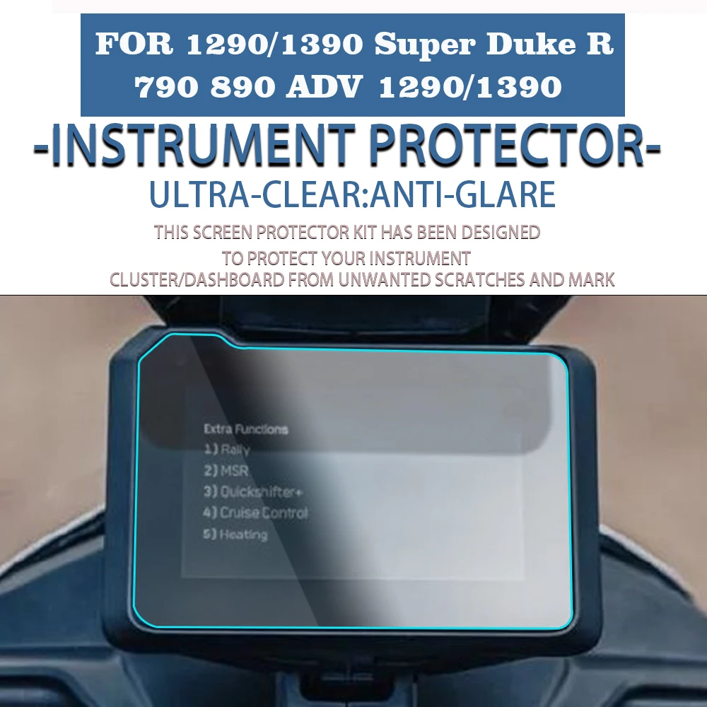 Motorcycle Dashboard Screen Protector For 1290/1390 Super Duke R 790 890 ADV For 390 DUKE Cluster Anti-Scratch Protective Film