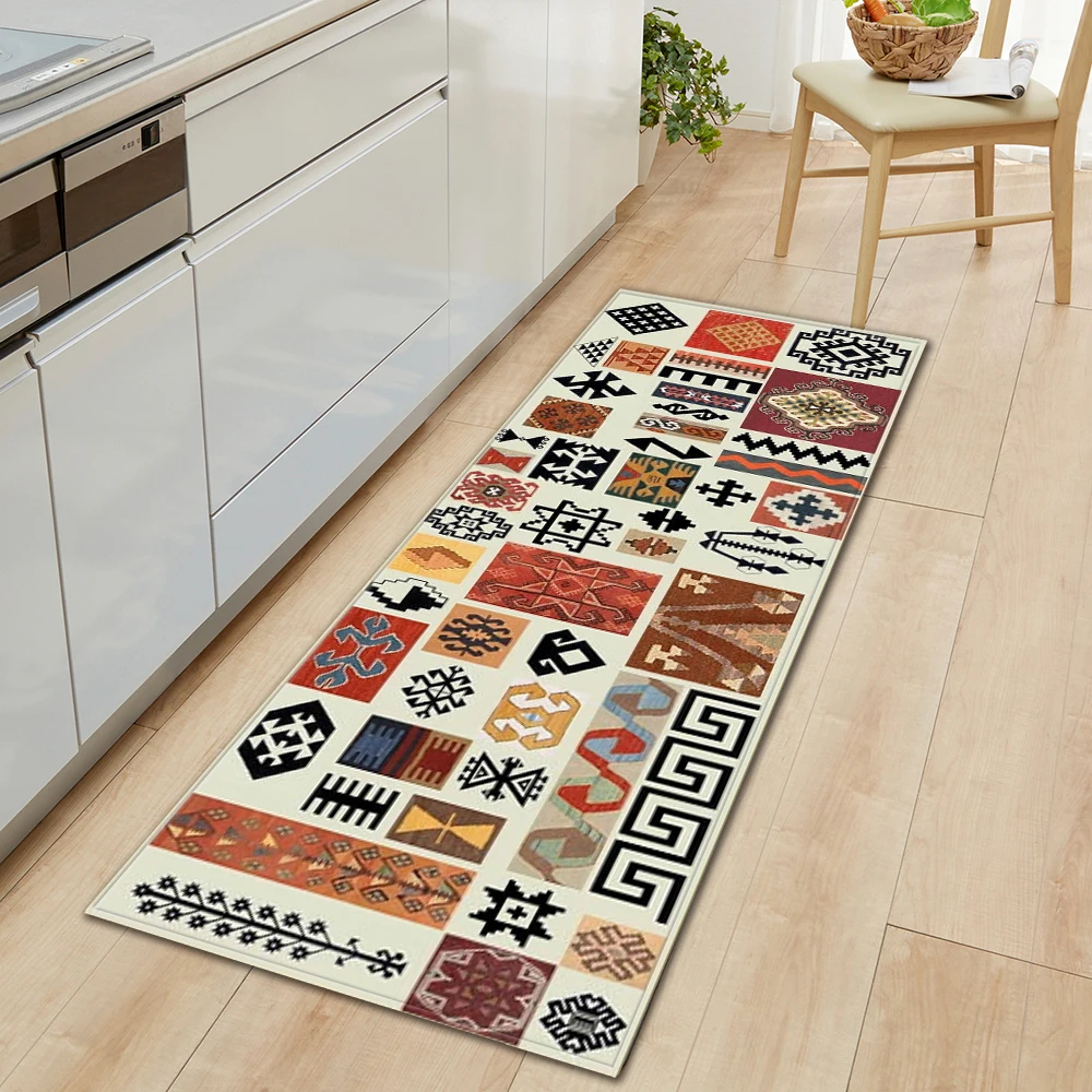 Kitchen Mat Home Entrance Doormat Living Room Balcony Kids Bedroom Floor Decor Carpet House Hallway Bath Door Anti-slip Foot Rug