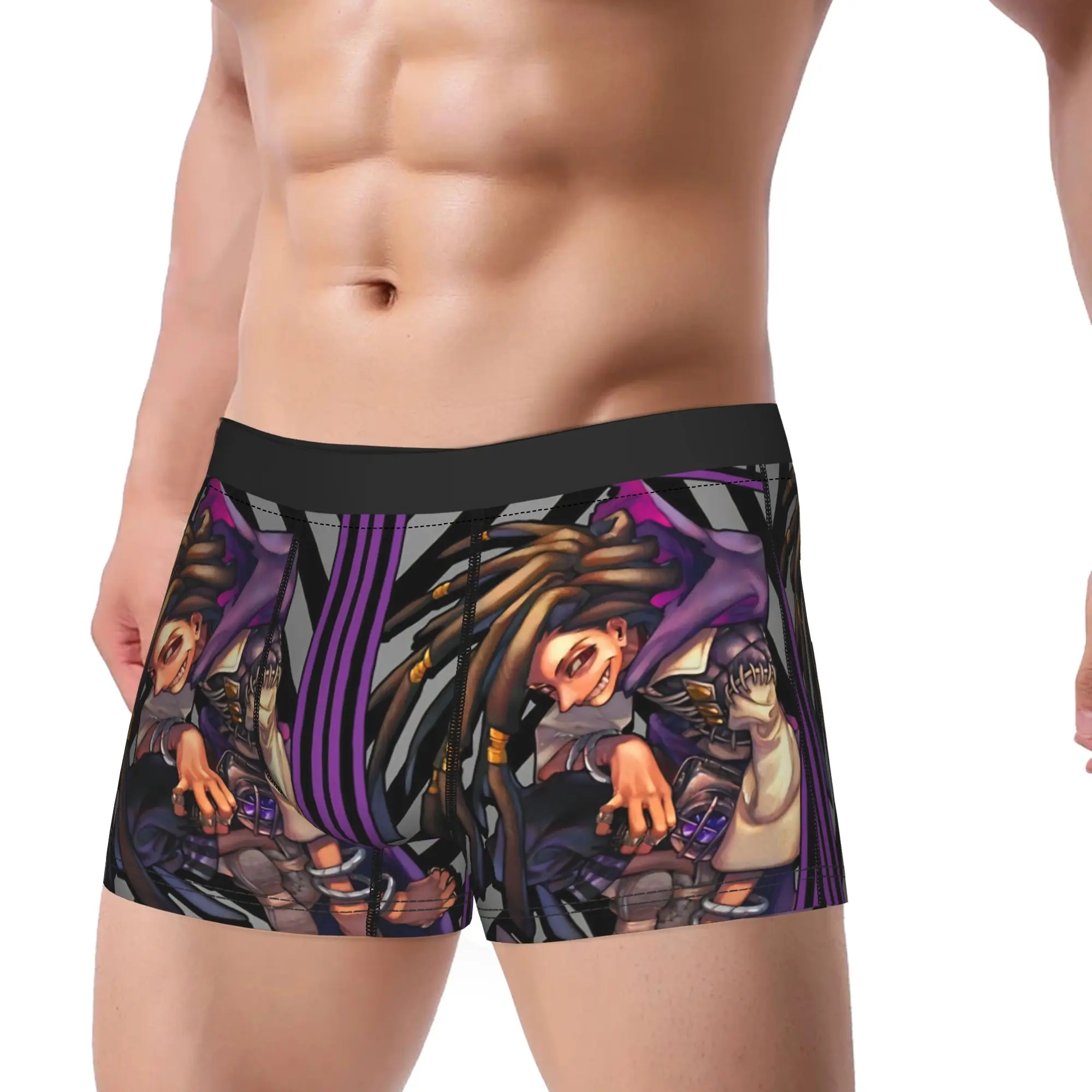 

Мужское нижнее белье Jabber Gachiakuta, трусы-боксеры, шорты, трусики, забавные мягкие трусы для мужчин больших размеров