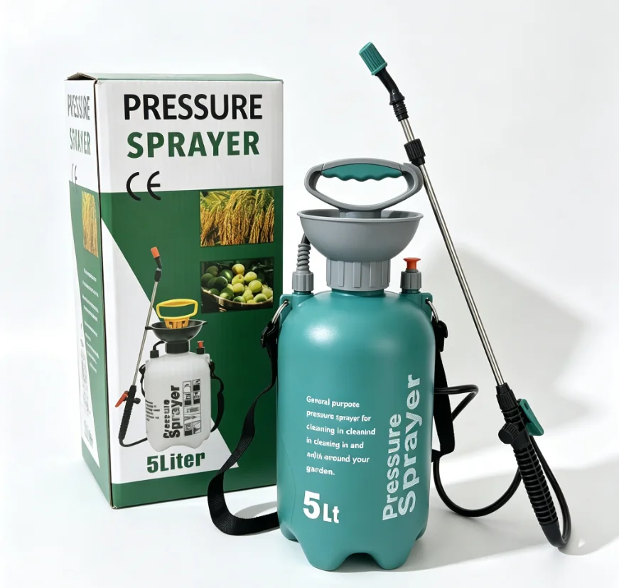 5 Liter Hand Pump Pressure Sprayer Portable Garden Water Sprayer with Extended Spray Wand and Adjustable Shoulder Strap