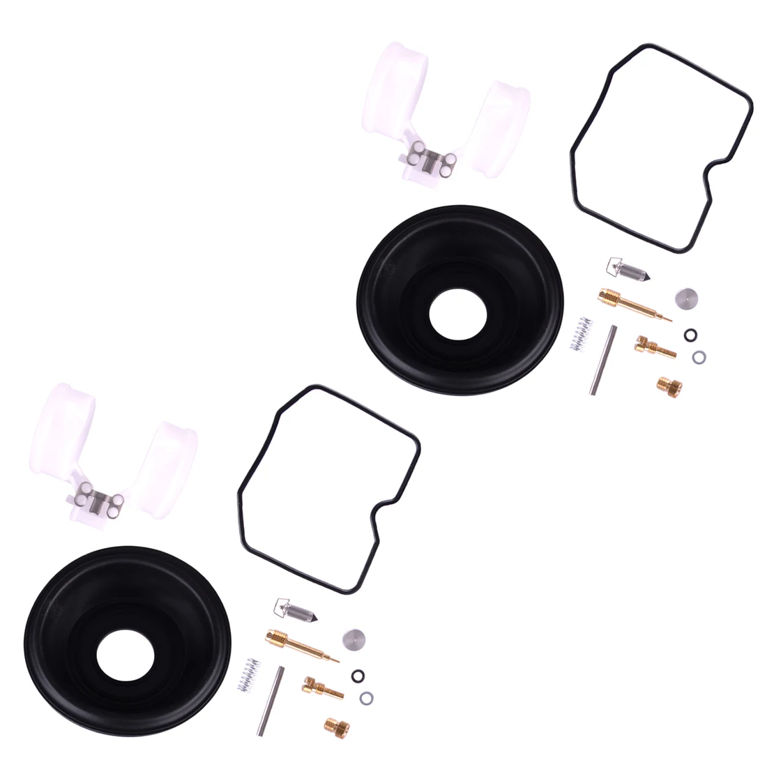 2 Sets Carburetor Plunger Diaphragm Repair Kit Fit for Kawasaki KLX300R 1997 1998 1999 2000 2001 2002 2003 2004 2005 2006