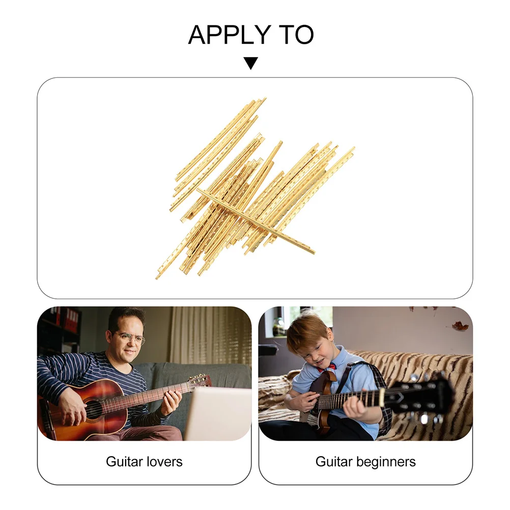 

20Pcs Guitar Fretboard Wires Brass Metal Fret Wire Replacement for Classical Electric Guitar Luthier Repair Tools Accessories