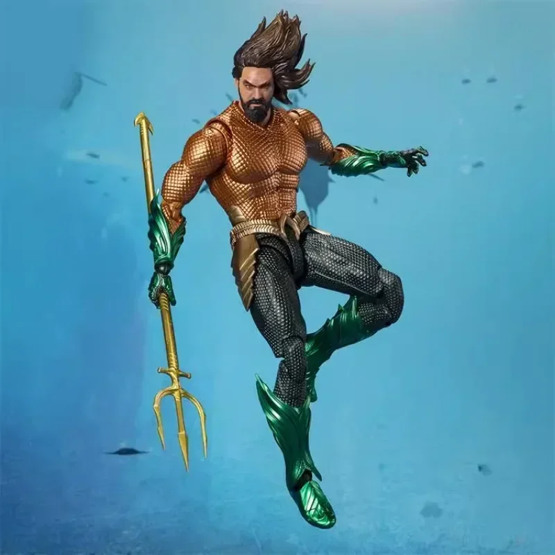 

В наличии Bandai Original S.H.Figuarts Aquaman 2, аниме-фигурка, коллекция игрушек, модель, праздничные подарки, коллекционные украшения