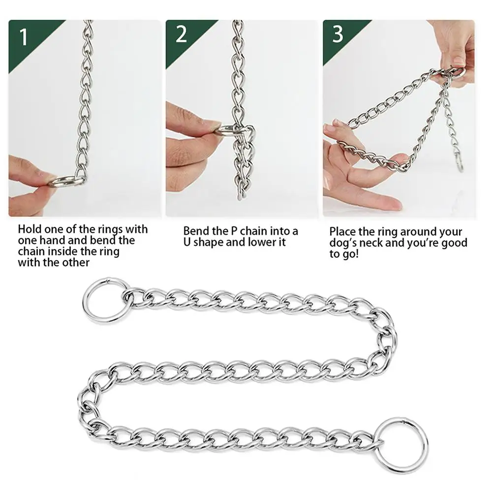 Pet Dog Chain Training Collar Heavy Duty Adjustable Stainless Steel Choke Collar Pet Accessories