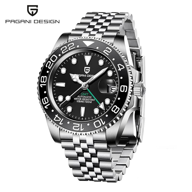 Nieuwe 1662 PAGANI DESIGN GMT Automatisch Horloge 40mm Herenhorloge Topmerk 100M Waterdicht Mechanische Horloges voor Mannen Cloc