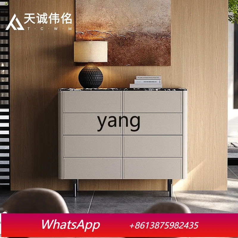 

LH Italian light luxury bedroom household bedside locker living room wall drawer cabinet