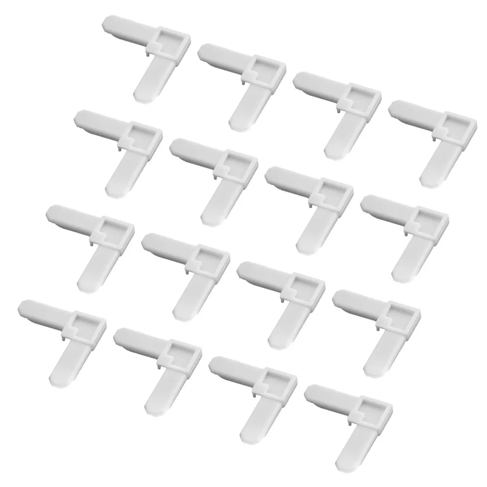 16pcs ABS Screen Frame Corner 90 Degree Angle 5/16 in x 3/4 in Screen Door Corner White Plastic Frame Corner Replacement