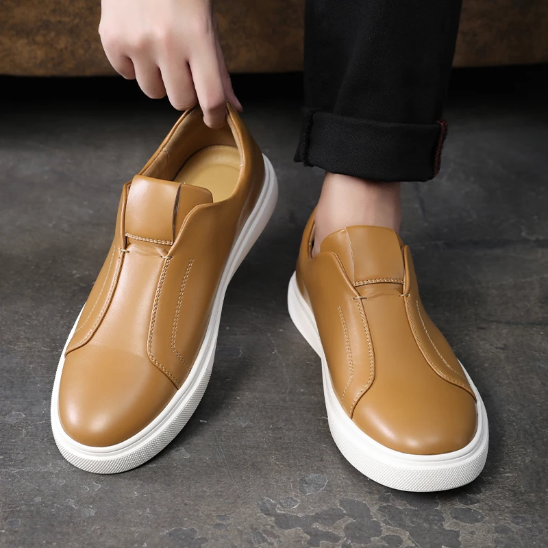 Four season casual men\'s board shoes Trendy and versatile minimalist style Leisure Business Office Outdoor quality shoes-46 New