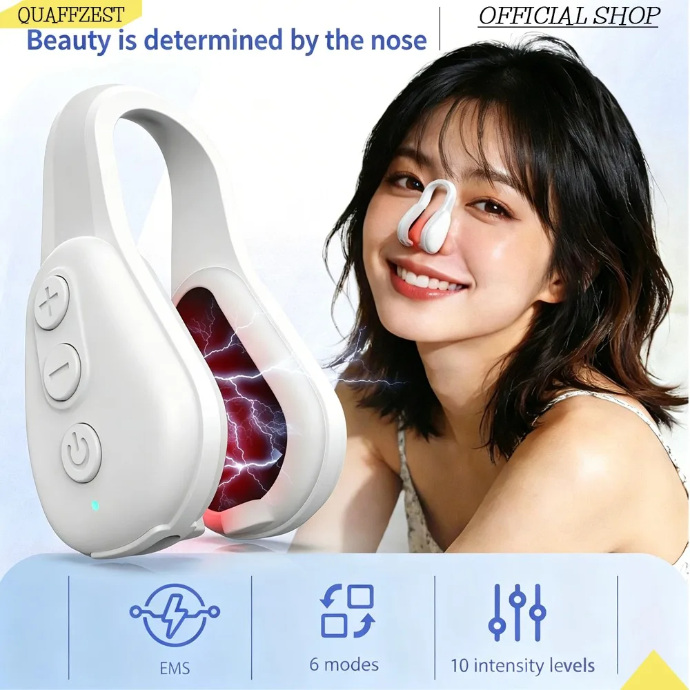 Clipe Modelador de Nariz de Silicone com Tecnologia EMS Elétrica para Beleza e Levantamento do Nariz