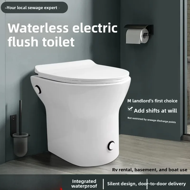 Integrated electric crushing toilet, basement rental RV balcony transformation toilet