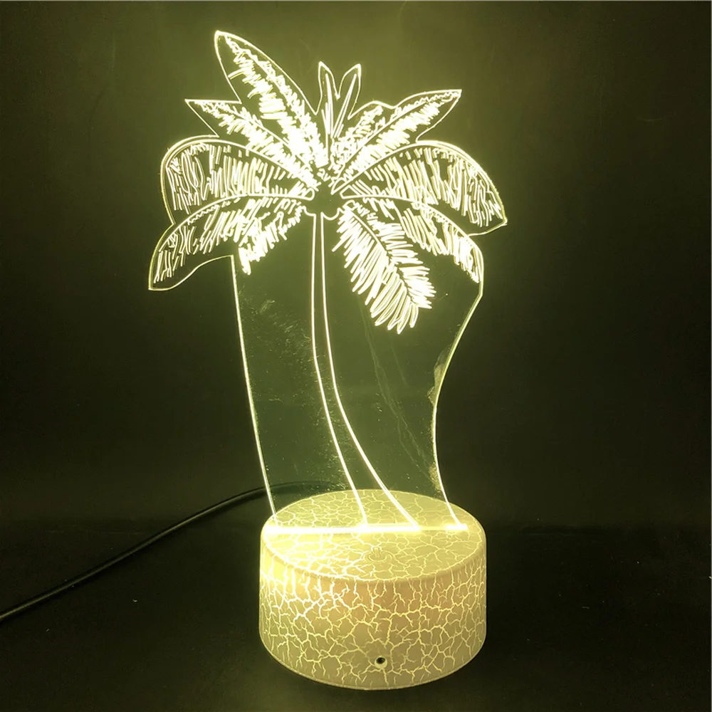 LED Palm Tree Nightlight Coconut Tree Night Table Lamp Light for Kids Room Bedroom Gift Party Home Wall Office Decorations