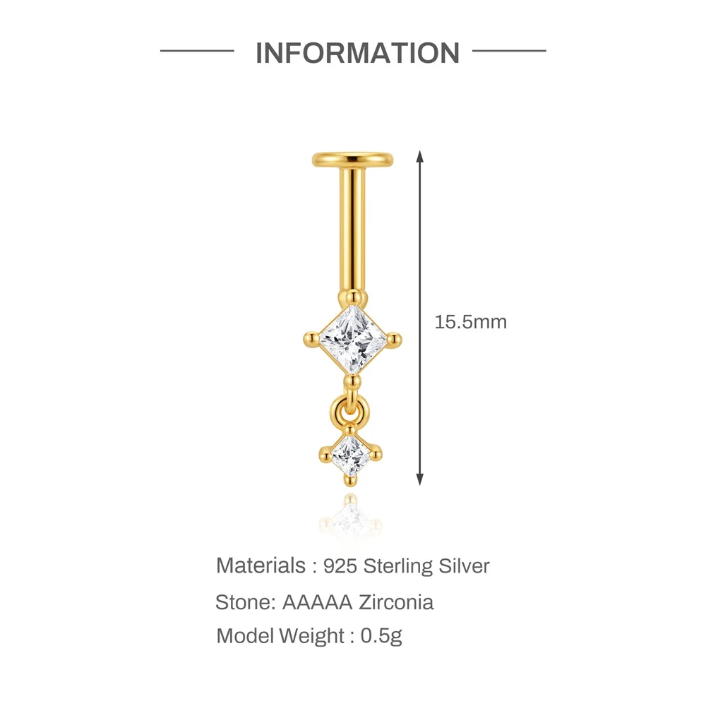 ROXI 925 Sterling Silber Ungewöhnlicher achteckiger Stern/Pferdeaugen-Zirkon-Ohrring für Frauen, INS Exquisiter edler Schmuck – Detail 40