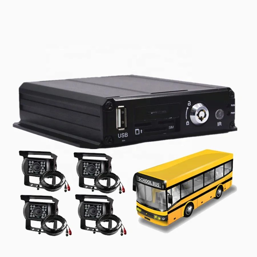 

Mini 4CH 1080P Mobile DVR With GPS 4G Mobile DVR Kit With Cameras and Extension Cables