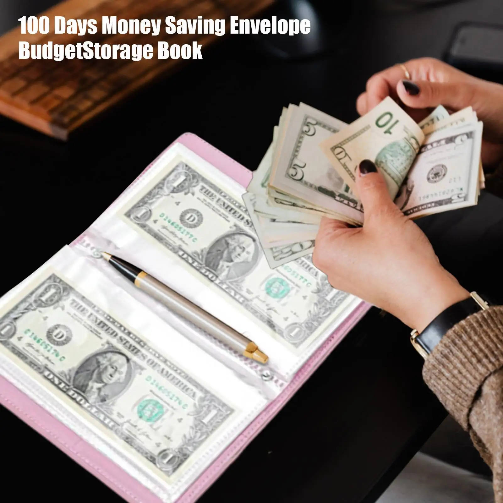 100 Days Envelope Challenge Binder Save Savings Challenges Loose-Leafs Binder Budget Binder With Cash Envelopes Money Organizer view 3
