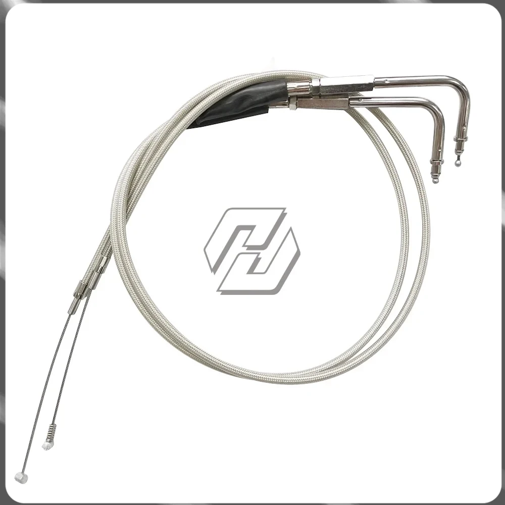 

For Harley Davidson XL1200 883 Dyna Road King Electra Glide Motorcycle Accessories Braided Steel Wire Throttle Cable