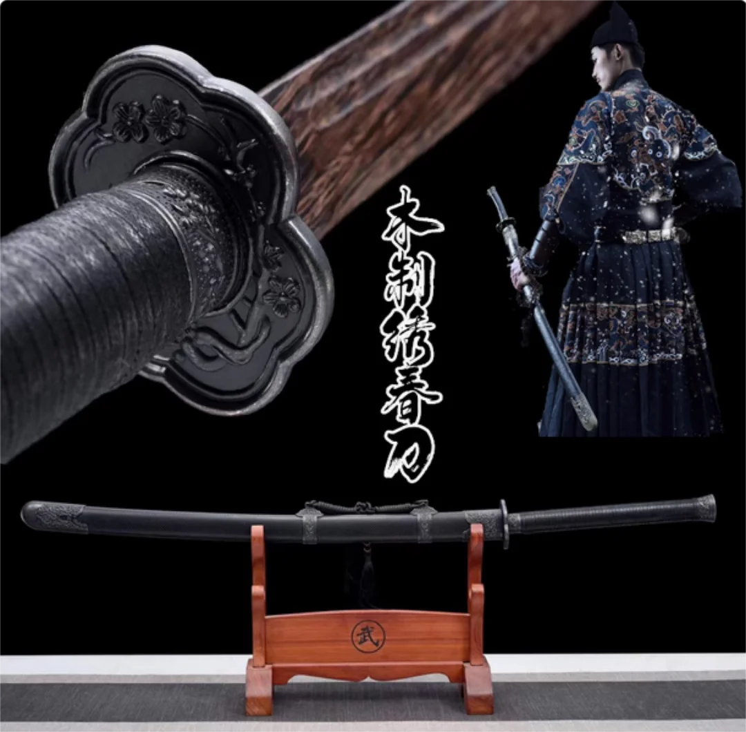 High Quality Chinese Kungfu Brotherhood XIU CHUN DAO Sword Log Rosewood Blade Fit Exercise Training Cosplay Weapon Props Unsharp