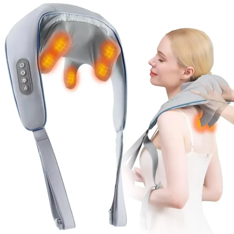 Electric Massage Vibrator Relief body shiatsu Massager U Shaped Neck Shoulder Massager With Heat