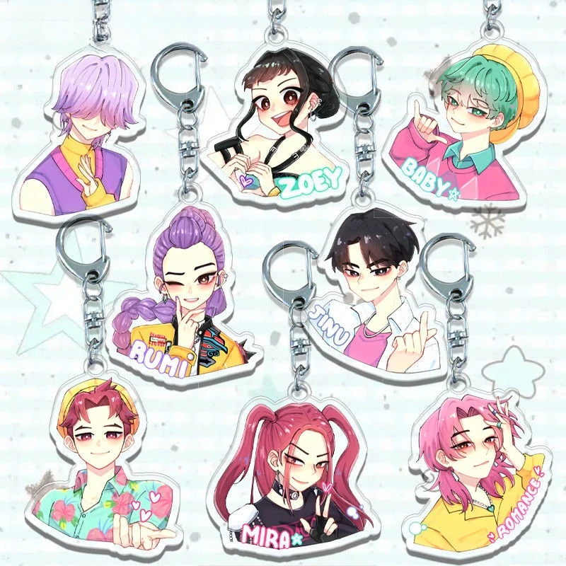 

Kpop Anime Demon Hunters Cosplay Accessories Keychain Rumi Zoey Jinu Mira Keychains Bag Charm Decor Boys Girls Birthday Gifts