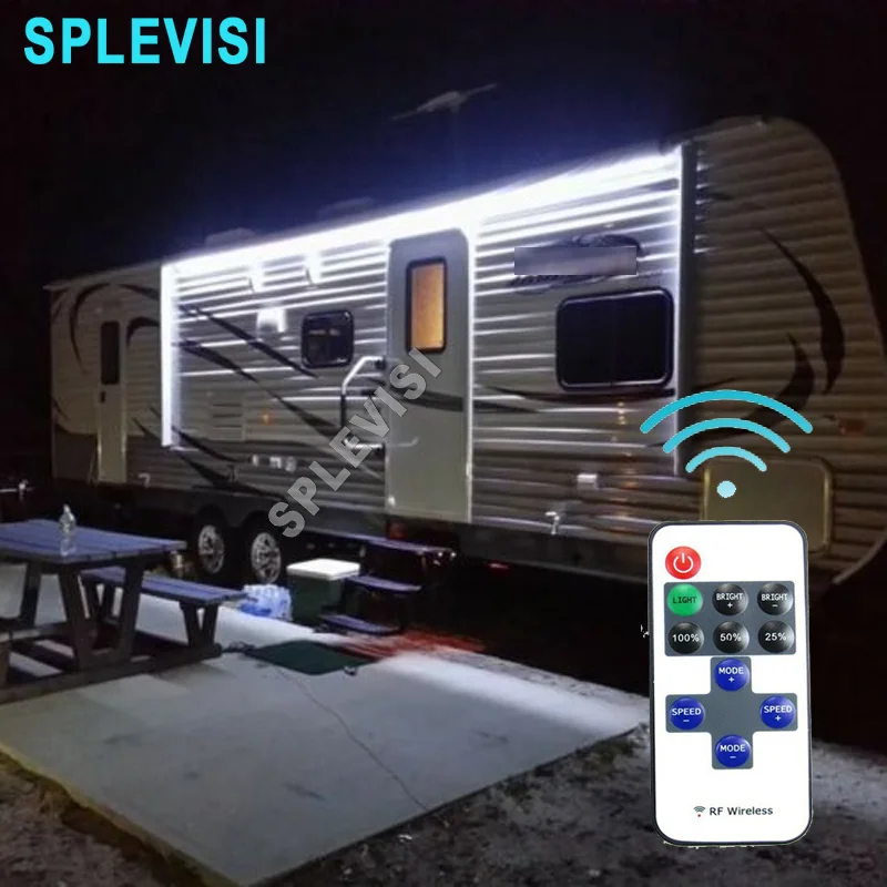 Telecomando 16FT 12V ha condotto la luce del partito tenda per Camper roulotte RV Camper camion rimorchio