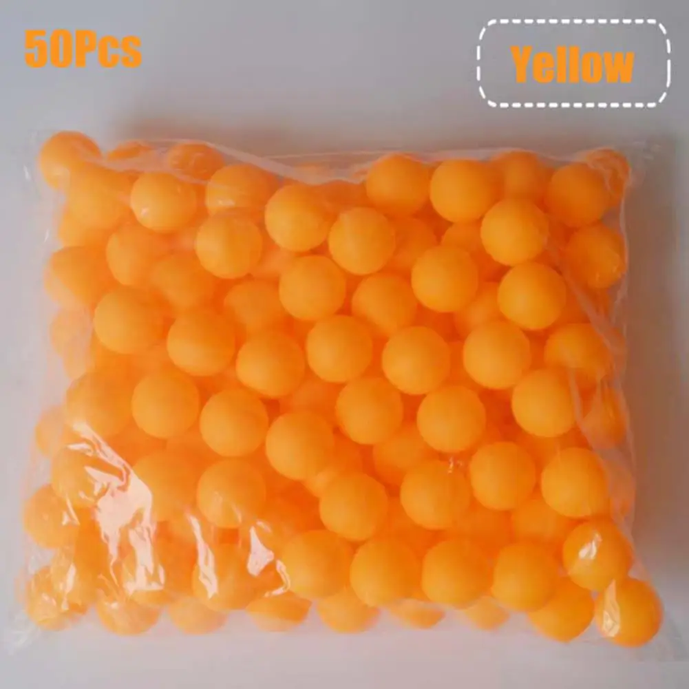 50Pcs/Pack 40mm Frosted Ping-Pong Ball Portable White Orange Rust Resistant Table Tennis Ball ABS Training Balls