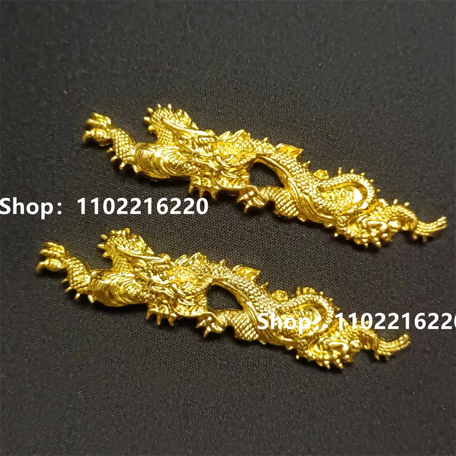 2 Piece Gold Alloy Menuki Katana Tsuka Handle Fittings Sword's Parts For Japanese Samurai Sword Tachi Wakizashi DIY Accessory