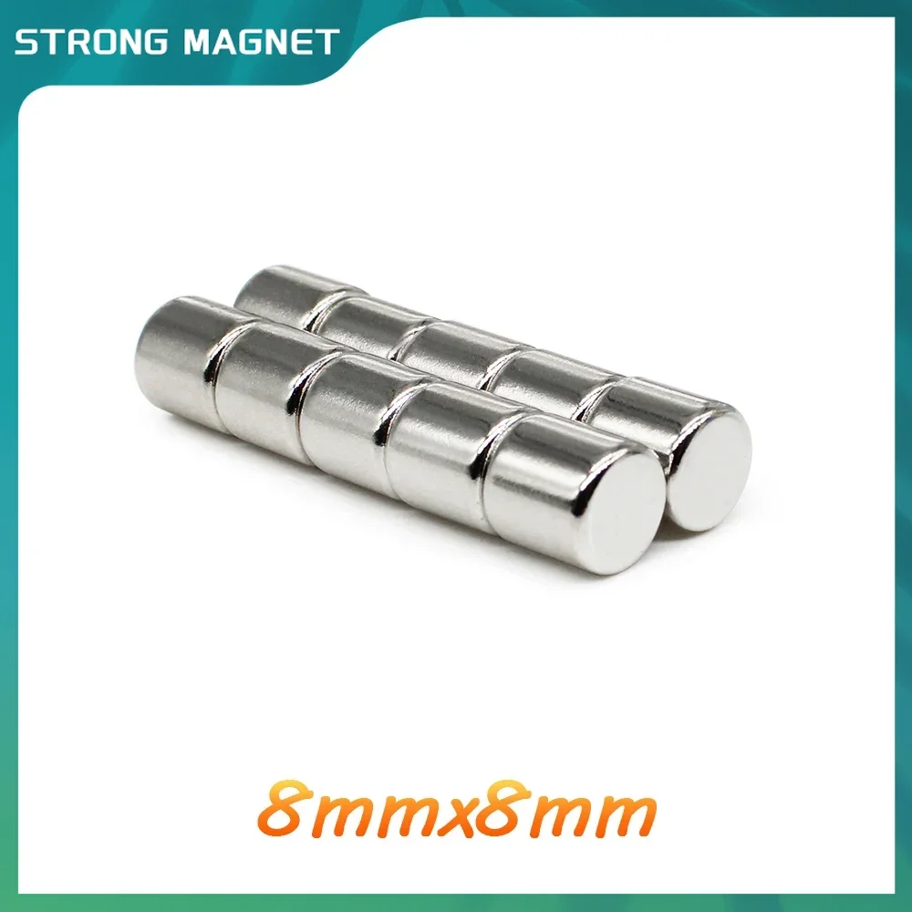 

5/10/20/50/100PCS 8x8 Disc Minor Search Magnet 8mm x 8mm Thick Small Round Magnets Strong 8x8mm Permanent Neodymium Magnets 8*8