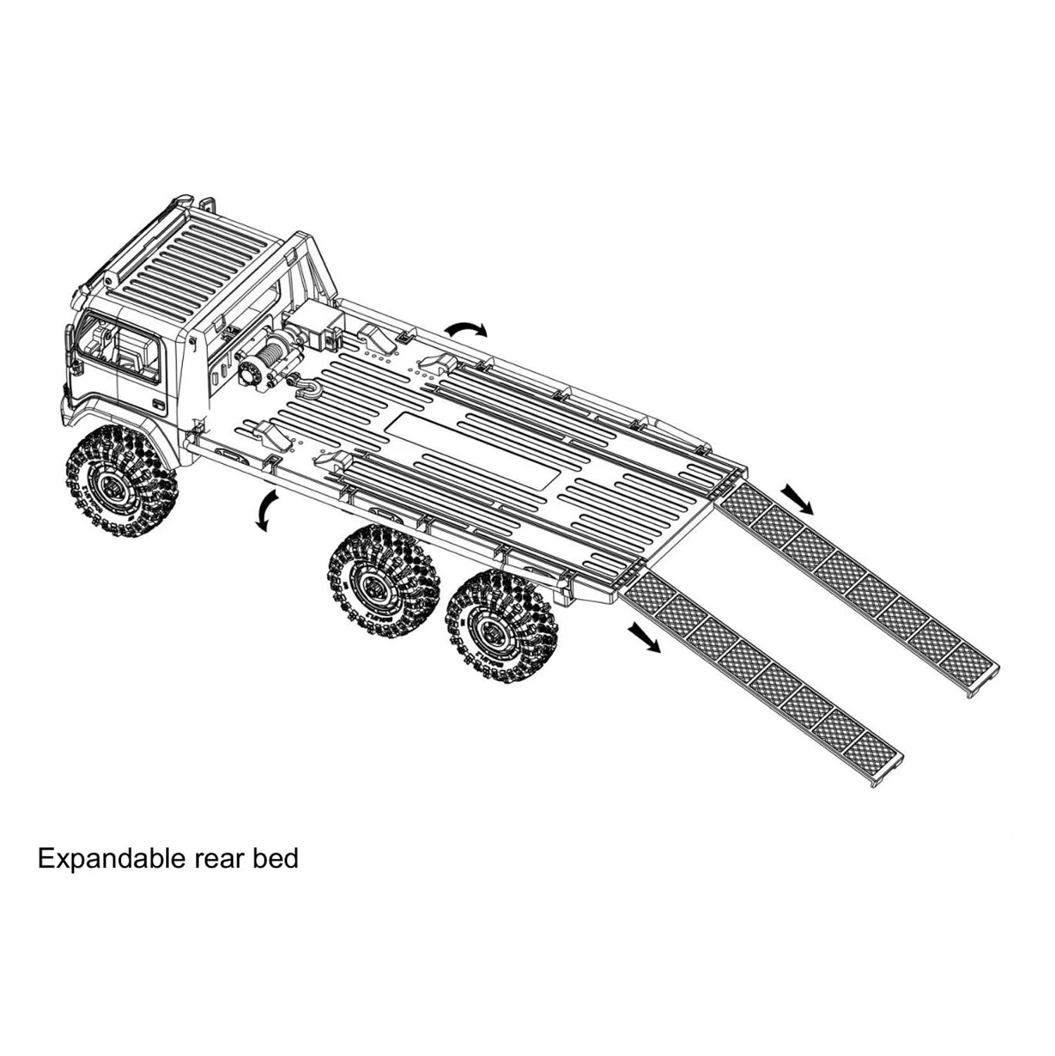 

Игрушки 1/18 RC Гусеничный CR18P RTR 6x6 Планшетный прицеп 6WD RC Внедорожный автомобиль Грузовик 2-скоростной фонарь в сборе Окрашенная мини-модель RC