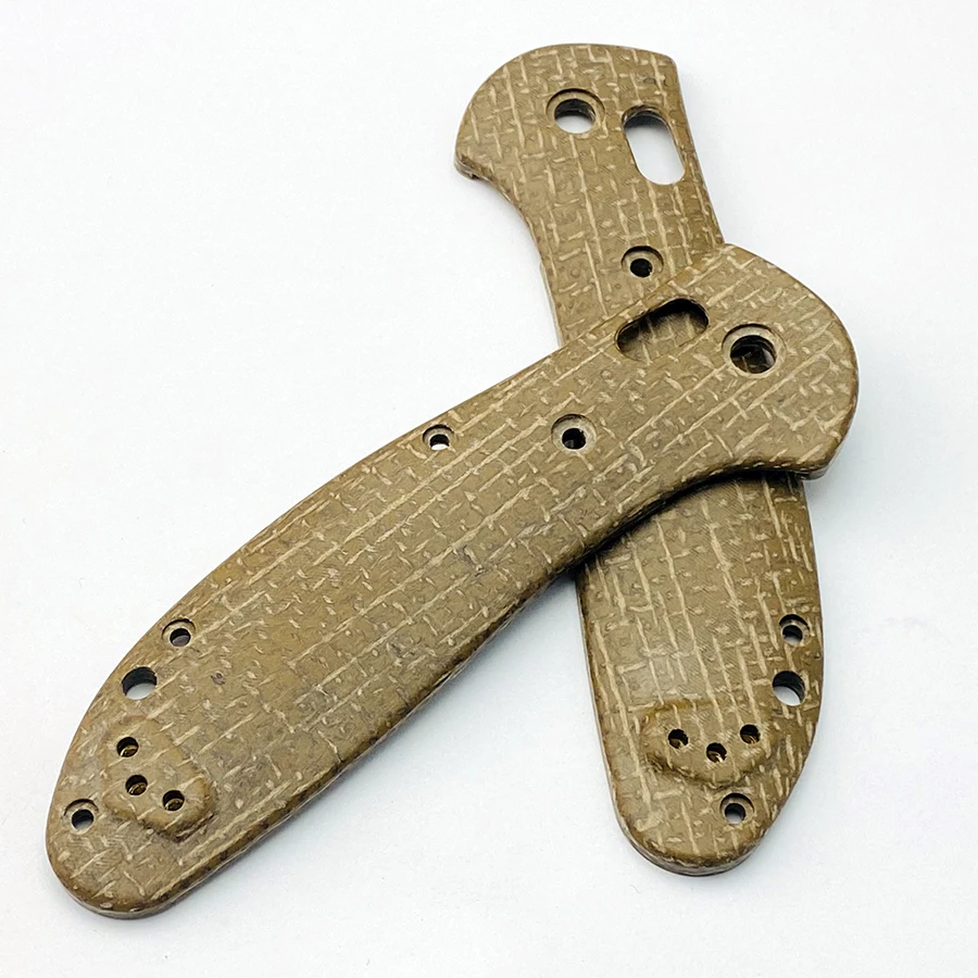 1 زوج Micarta شفرة مقبض التصحيح ل BM 550/551 سكين للطي مع دعم رمح المسمار سكين التصحيح المواد DIY بها بنفسك اكسسوارات