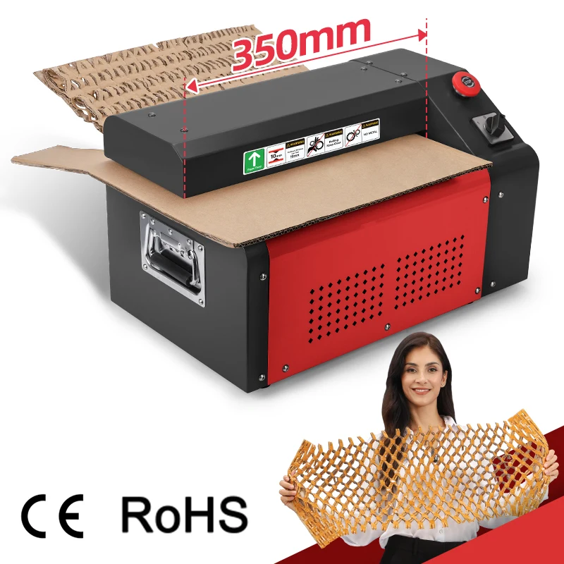 350mm Shredder Carton Cutting Machine Box Cutting Small Size Desktop Cardboard Shredder Kraft Paper Expanding Pad Shredder
