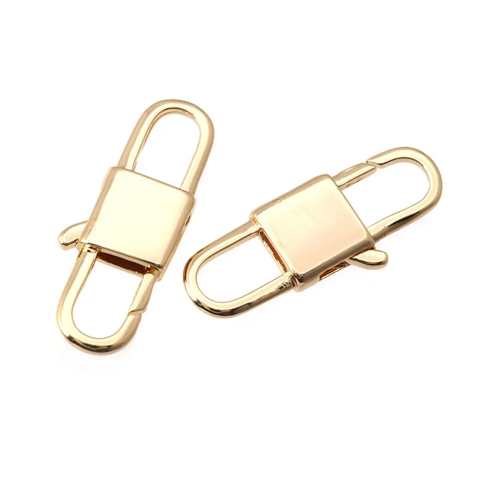 Karabinerverschlüsse aus 18 Karat Gold, Messing, Verbindungsverschlüsse, Schmuck, Halsketten, Armbänder, Herstellung von Zubehör, DIY-Zubehör – Detail 11