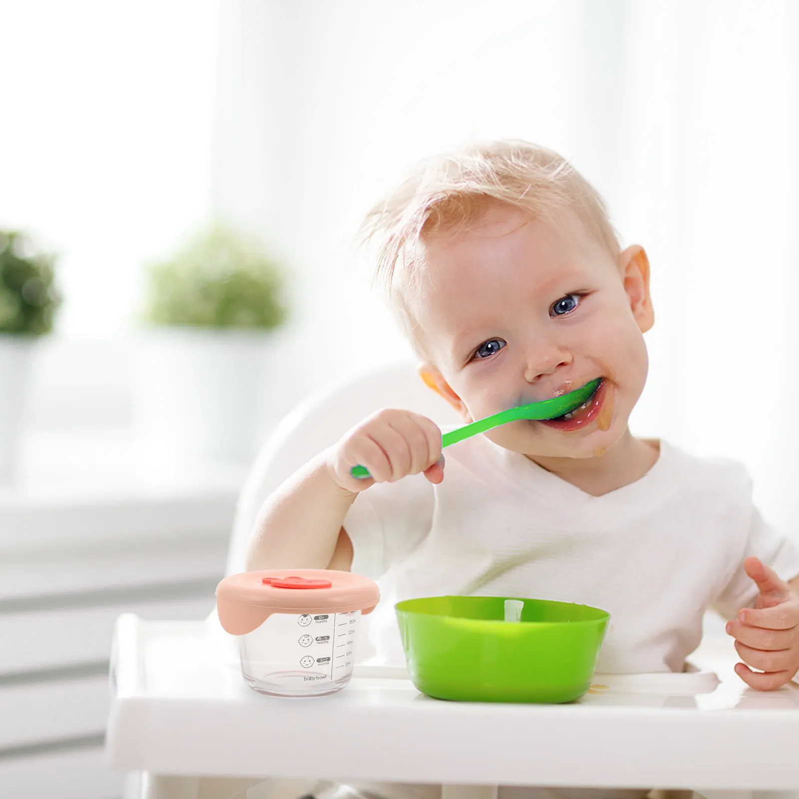 2Pcs Baby Food Storage Containers 230Ml Glass Airtight Leakproof Small Food Holder Portable Fresh-Keeping Box Infant