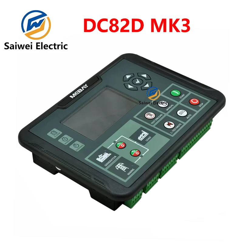 Mebay DC82D DC80DR MK3 AMF Start Stop Diesel Generator Controller Module LCD Display RS485 PC Monitoring Control Board