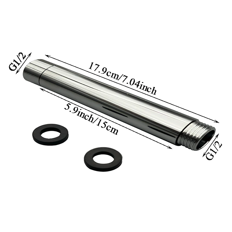 10/15/20/25/30 cm Douchekop Verlengarm G1/2, douchekop Extender Waterafvoer Duurzaam Douche Pijp Verlenging