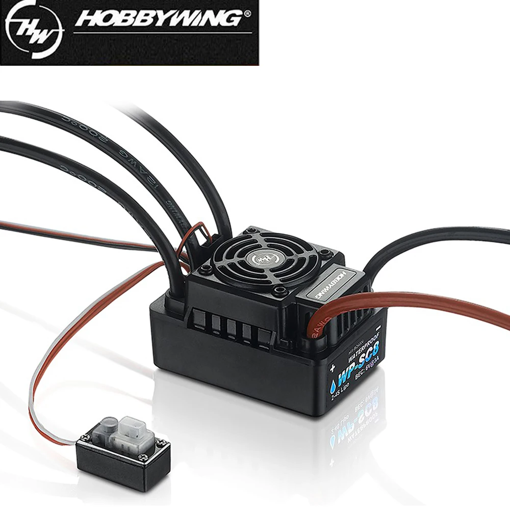 Hobbywing EZRUN WP SC8 120A 2-4S Lipo Brushless Waterproof ESC Electric Speed Controller / Program Card for 1/10