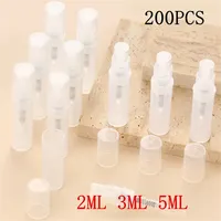 10/50/100/200pcs 2ML 3ML 5ML Portable Clear Plastic Spray Bottle Perfume Bottle Atomizer Mini Sample Test Tube Vials Wholesale