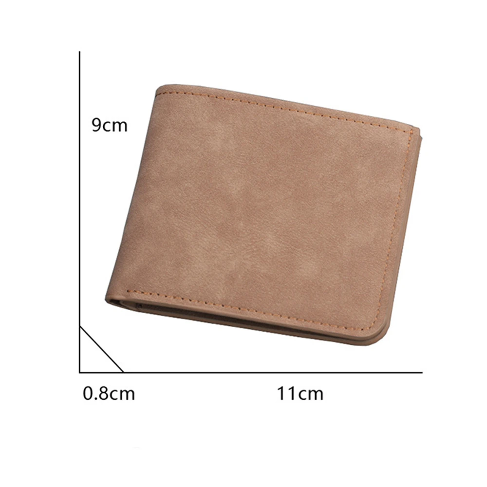 Portefeuille personnalisé en cuir PU pour homme, photo gravée, texte, court, rétro, petite taille, fente pour cartes multiples, cadeau de haute qualité, nouveau