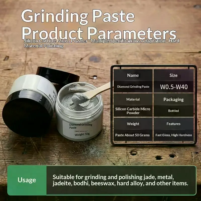 Diamond Paste Compound Mirror Polishing Lapping Syringes Glass Jade Jewelry Metal Buffing Abrasive Tools 50G
