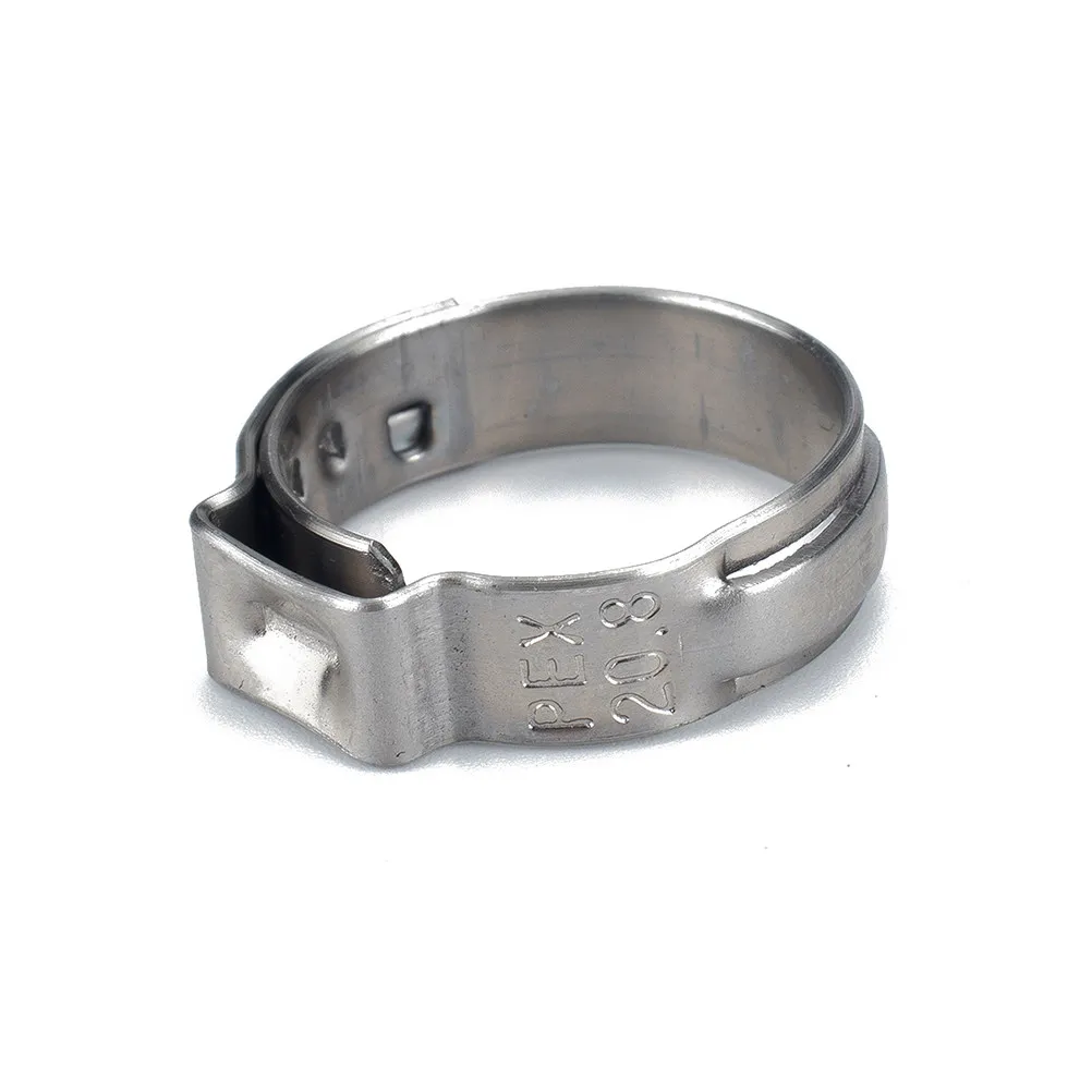 10Pcs Single Ear Hose Clamps Stainless Steel Heavy Duty Clamp Clips for Water Hose Tube Pipe Drive Fasteners Pipe Clamp