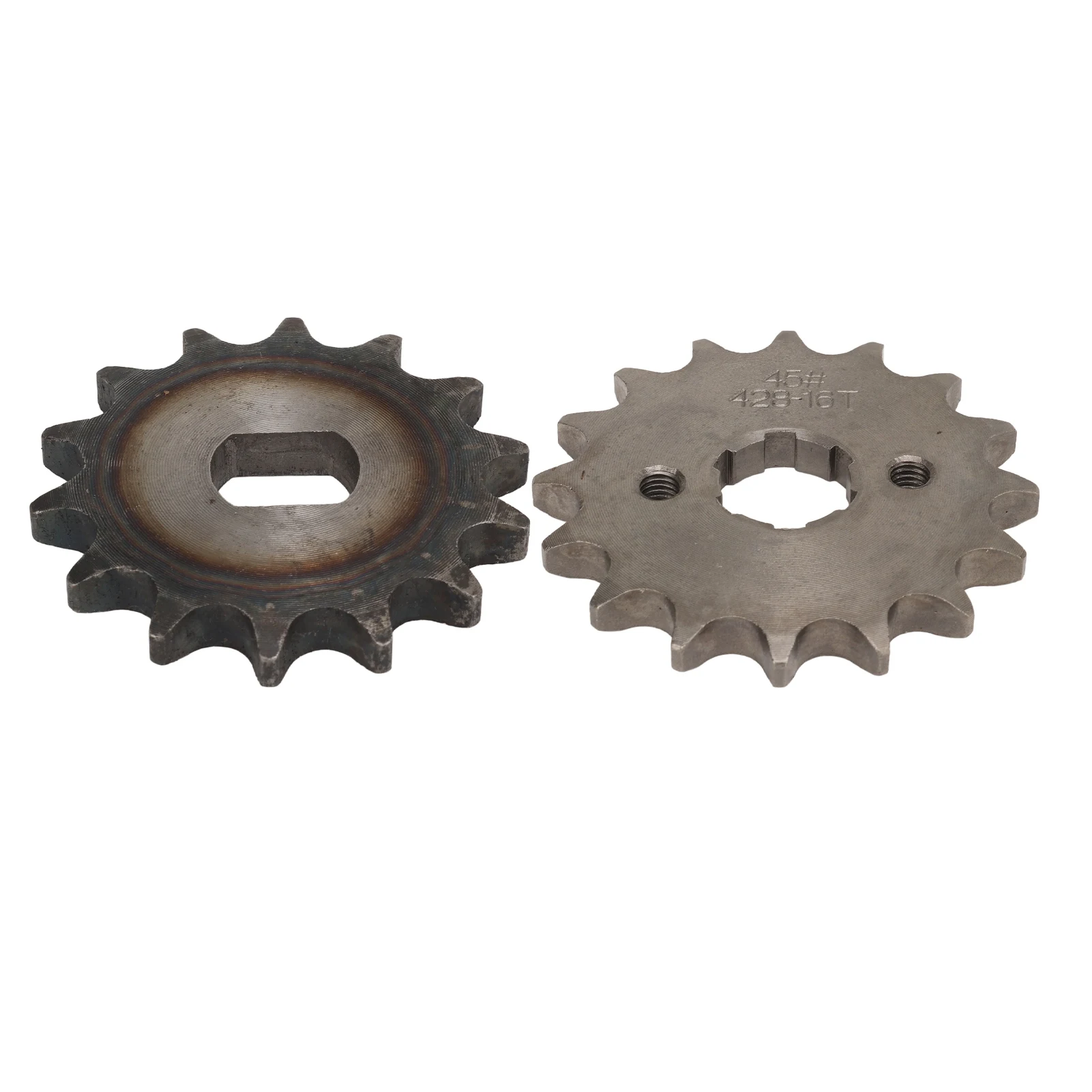 428 16T 20mm ضرس الكربون الصلب 14T 12X17mm H ثقب ضرس الكربون الصلب للمحرك #4