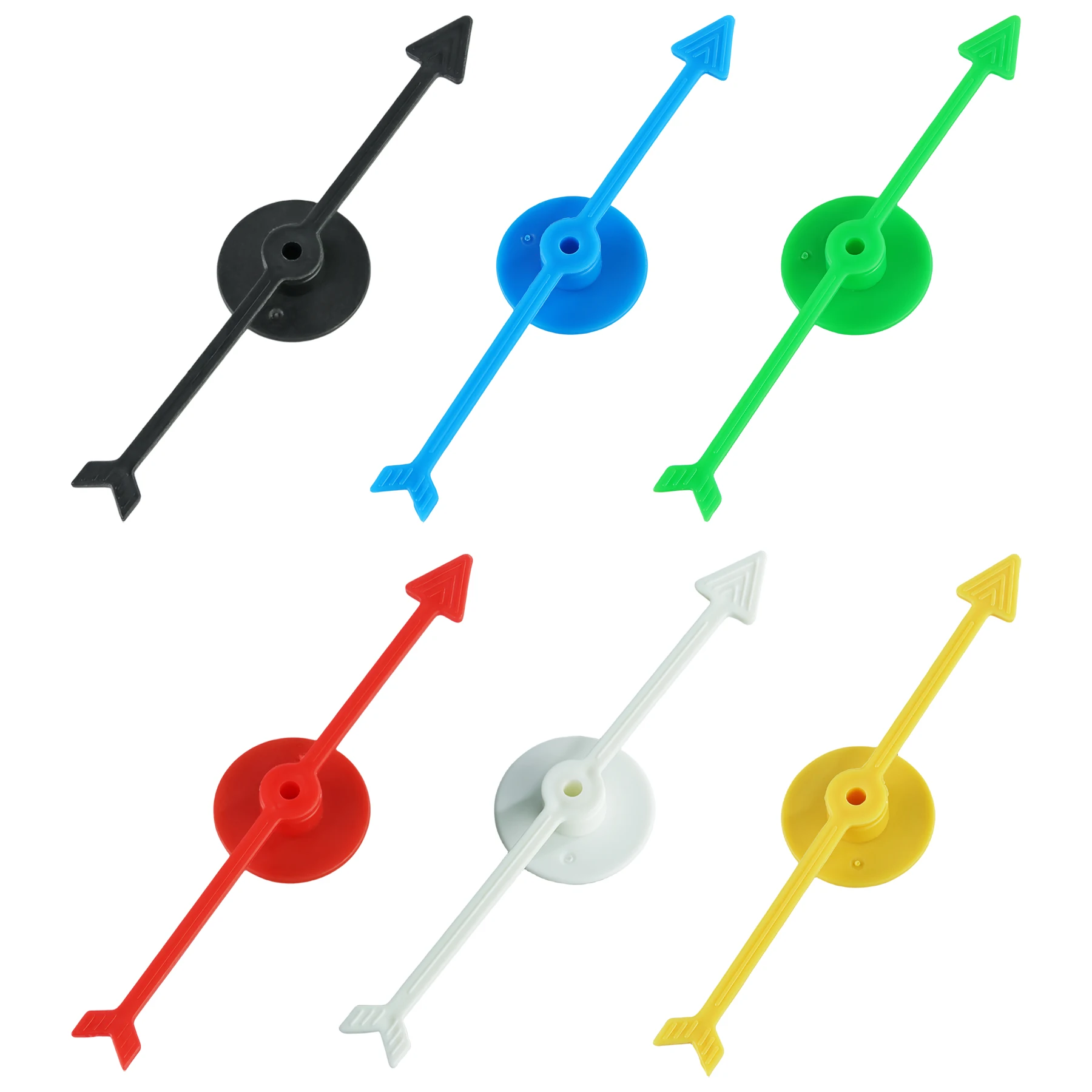 6 Stück Plastik-Pfeilzeiger für Partys, DIY-Brettspiele, Schulklassen und Heimgebrauch, Brettspiel-Spinner