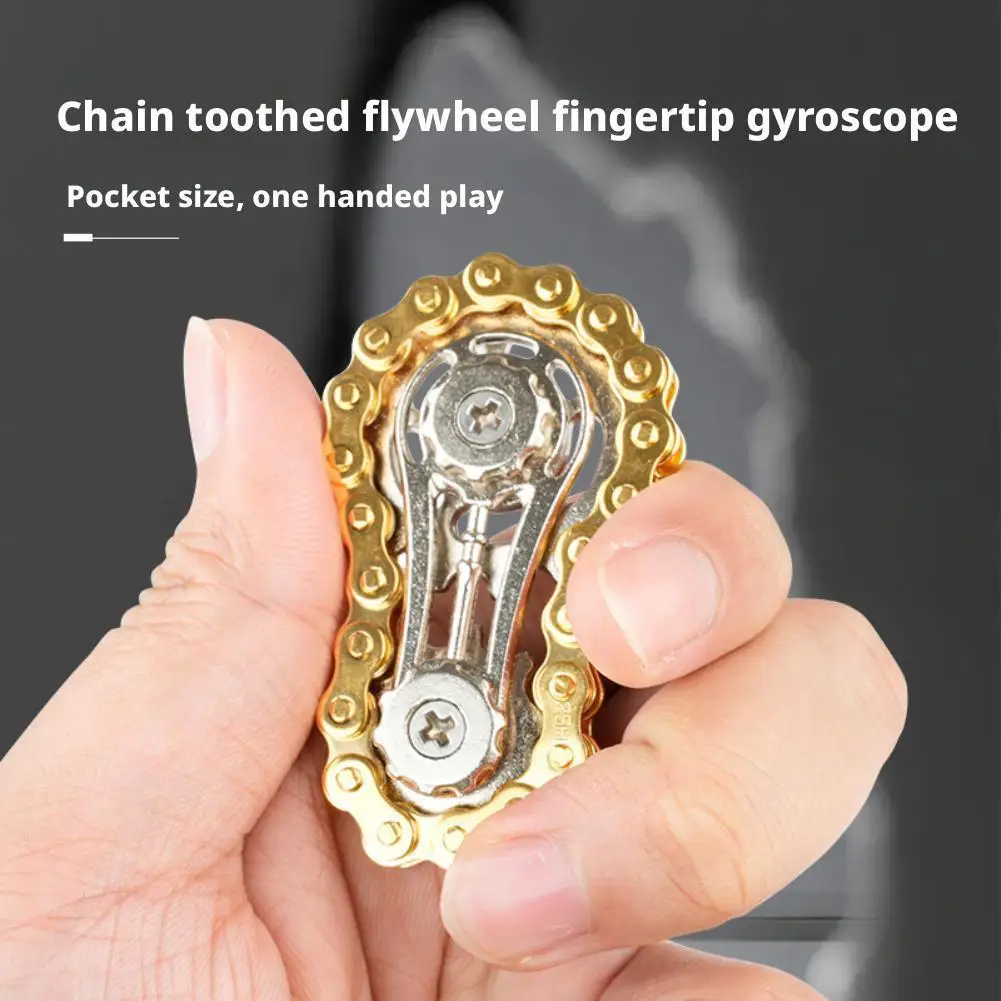 Volant d'inertie mécanique à dents de chaîne, Fidget Spinner, anti-stress, anxiété, chaînes de vélo en métal, Spinner, jouets EDC pour enfants et adultes, jouet à main