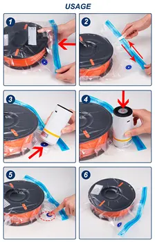 3D Printer Filament Storage Bags – Vacuum-Seal Dry Bags for PLA, ABS and PETG Spools – view 2