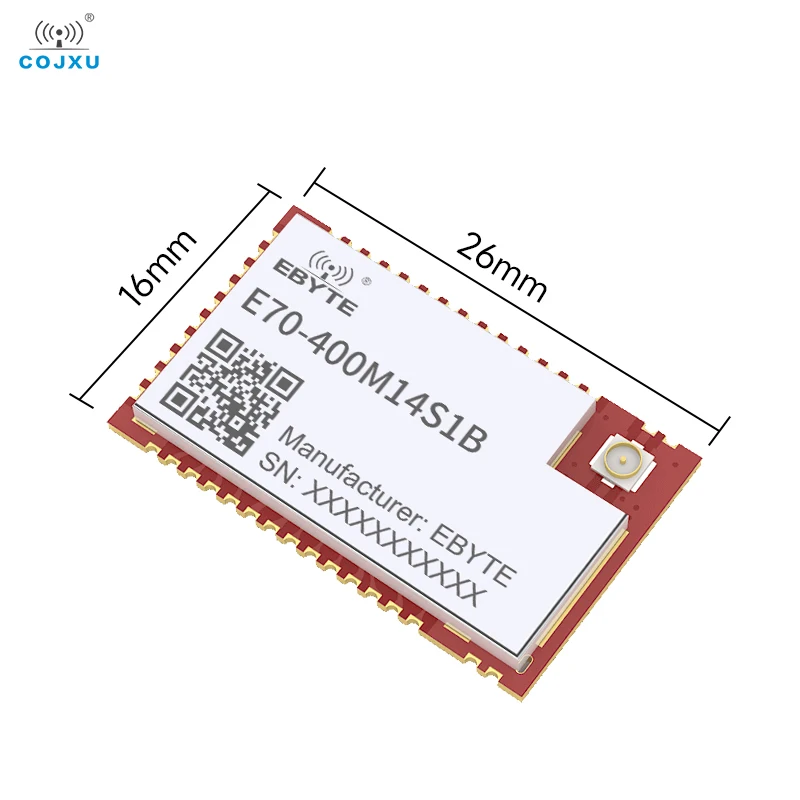 CC1312R 433/470MHz SoC Wireless Module COJXU E70-400M14S1B 14dBm Stamp Hole IPEX RSSI Support ISM Band 1.5KM Distance SMD Module